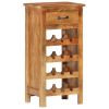 Wine Cabinet 15.7"x11.8"x31.5" Solid Acacia Wood