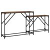 Nesting Console Tables 2 pcs Smoked Oak Engineered Wood