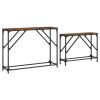 Nesting Console Tables 2 pcs Smoked Oak Engineered Wood