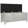 Storage Box with Cushion Concrete Gray 41.3"x15.7"x17.7"