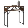 Console Table with Shelf Brown Oak 29.5"x11.8"x29.5" Engineered Wood