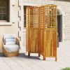 4-Panel Room Divider 63.8"x0.8"x70.9" Solid Wood Acacia