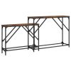 Nesting Console Tables 2 pcs Smoked Oak Engineered Wood