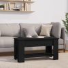 Coffee Table Black 39.8"x19.3"x20.5" Engineered Wood