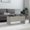 Coffee Table Concrete Gray 40.2"x19.9"x18.3" Engineered Wood