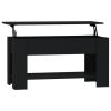 Coffee Table Black 39.8"x19.3"x20.5" Engineered Wood