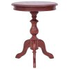 Side Table Brown 19.7"x19.7"x25.6" Solid Mahogany Wood