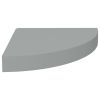 Floating Corner Shelf Gray 9.8"x9.8"x1.5" MDF