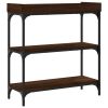 Console Table with Shelves Brown Oak 29.5"x11.8"x31.5"