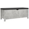 Storage Box with Cushion Concrete Gray 41.3"x15.7"x17.7"