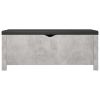 Storage Box with Cushion Concrete Gray 41.3"x15.7"x17.7"