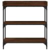 Console Table with Shelves Brown Oak 29.5"x11.8"x31.5"