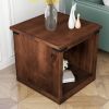 Bridgevine Home Farmhouse 24 inch Side Table, No Assembly Required, Aged Whiskey Finish