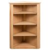 Corner Shelf 23.2"x14.1"x39.3" Solid Oak Wood