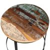 Two Piece Coffee Table Set Solid Reclaimed Wood Round 15.7"/19.7"