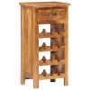 Wine Cabinet 15.7"x11.8"x31.5" Solid Acacia Wood