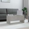 Coffee Table Concrete Gray 40.2"x19.9"x18.3" Engineered Wood