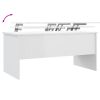 Coffee Table High Gloss White 40.2"x19.9"x18.3" Engineered Wood