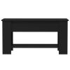 Coffee Table Black 39.8"x19.3"x20.5" Engineered Wood