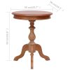 Side Table Natural 19.7"x19.7"x25.6" Solid Mahogany Wood