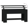 Coffee Table Black 39.8"x19.3"x20.5" Engineered Wood