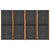 4-Panel Room Divider Black 110.2"x70.9"