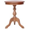 Side Table Natural 19.7"x19.7"x25.6" Solid Mahogany Wood