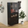 ONLY PICK UP Black Light Luxury Wine Cabinet with Two Drawers and One Door