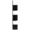 Wall Corner Shelf Black 7.5"x7.5"x48.4" Engineered Wood