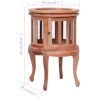 Vitrine Cabinet Natural 19.7"x19.7"x29.9" Solid Mahogany Wood