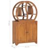 Cabinet with Yin Yang Shelf 27.6"x11.8"x51.2" Solid Wood Teak