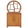 Cabinet with Yin Yang Shelf 27.6"x11.8"x51.2" Solid Wood Teak