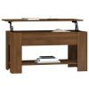 Coffee Table Brown Oak 39.8"x19.3"x20.5" Engineered Wood