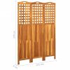 3-Panel Room Divider 47.6"x0.8"x66.9" Solid Acacia Wood