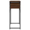 Console Table with Shelf Brown Oak 29.5"x11.8"x29.5" Engineered Wood