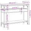 Console Table with Shelf Smoked Oak 39.4"x11.4"x29.5" Engineered Wood