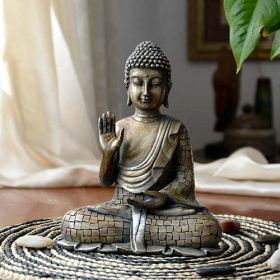 Buddha Statues Thailand for Garden office home Decor Desk ornament fengshui hindu sitting Buddha figurine Decoration (Color: Tathagata)