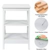 3-Tier X-Design Nightstands with Storage Shelves for Living Room Bedroom