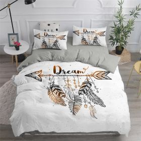 Bohemian Printed Girl's Bed Soft Down Quilt Cover (Option: 1 Style-140x200cmTwo Piece Set)