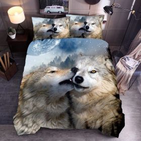 New Pure Cotton Quilt Four-piece Printing Style (Option: Wolf Quilt Cover 2-228x288)