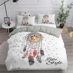 Bohemian Printed Girl's Bed Soft Down Quilt Cover (Option: 3 Style-140x210cmTwo Piece Set)