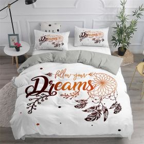 Bohemian Printed Girl's Bed Soft Down Quilt Cover (Option: 6 Style-140x210cmTwo Piece Set)