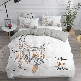 Bohemian Printed Girl's Bed Soft Down Quilt Cover (Option: 8 Style-135x200cmTwo Piece Set)